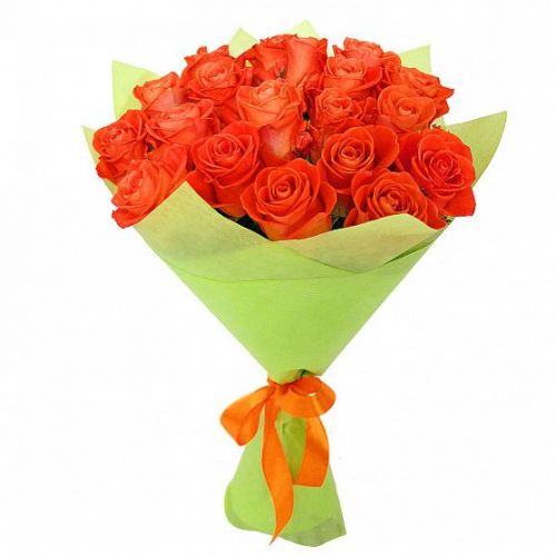 Купить 21-ну оранжевую розу с доставкой по Пушкину
